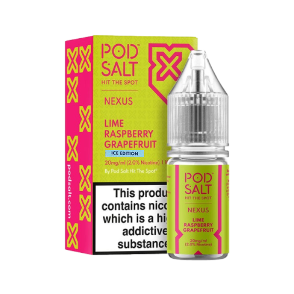 سالت لیمو رزبری گریپ فروت یخ پادسالت PODSALT NEXUS LIME RASPBERRY GRAPEFRUIT ICE