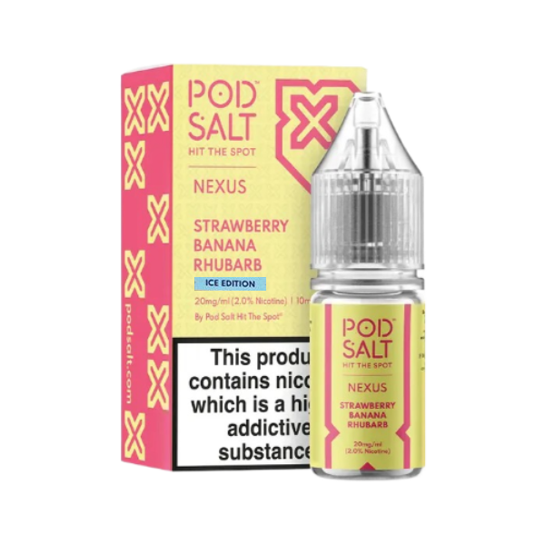 سالت پادسالت توتفرنگی موز ریواس   PODSALT NEXUS STRAWBERRY BANANA RHUBARB