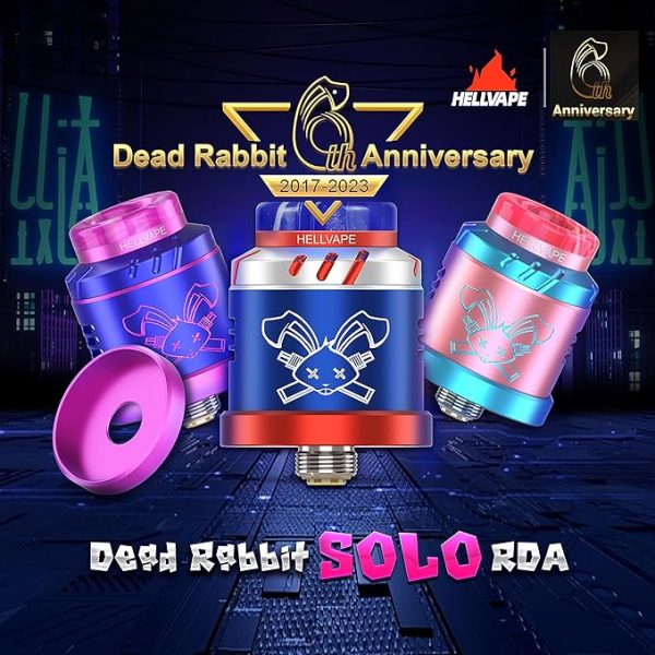 اتومایزر هل ویپ دد ربیت سولو آر دی ای نسخه سالگرد Hellvape Dead Rabbit Solo RDA 6th Anniversary Edition